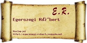 Egerszegi Róbert névjegykártya