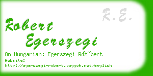 robert egerszegi business card